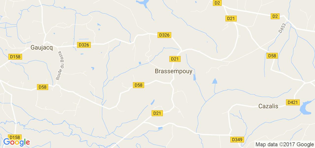 map de la ville de Brassempouy