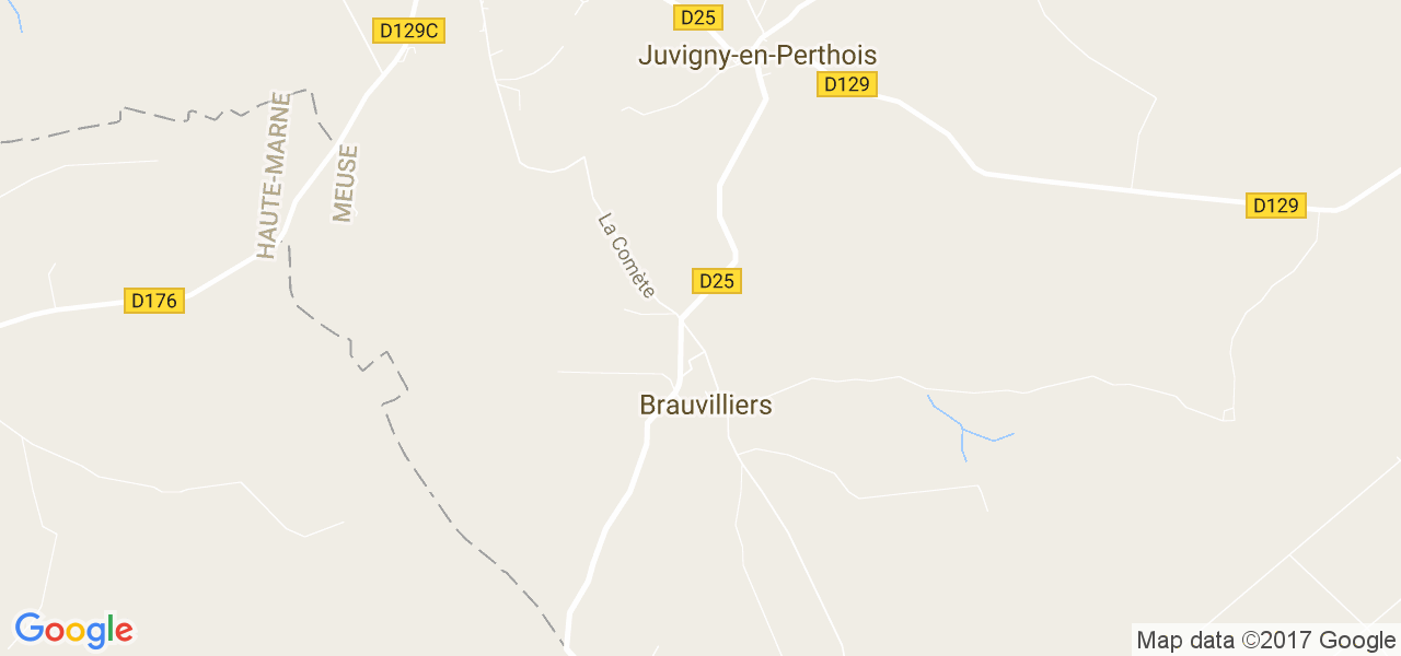 map de la ville de Brauvilliers