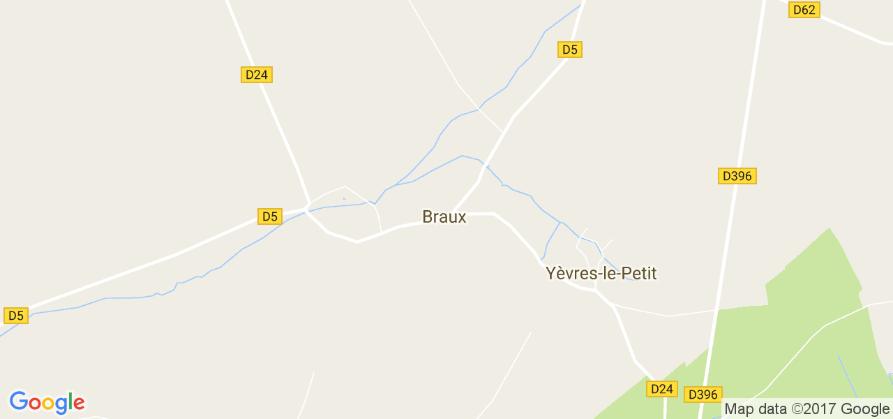 map de la ville de Braux