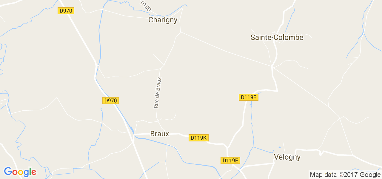 map de la ville de Braux