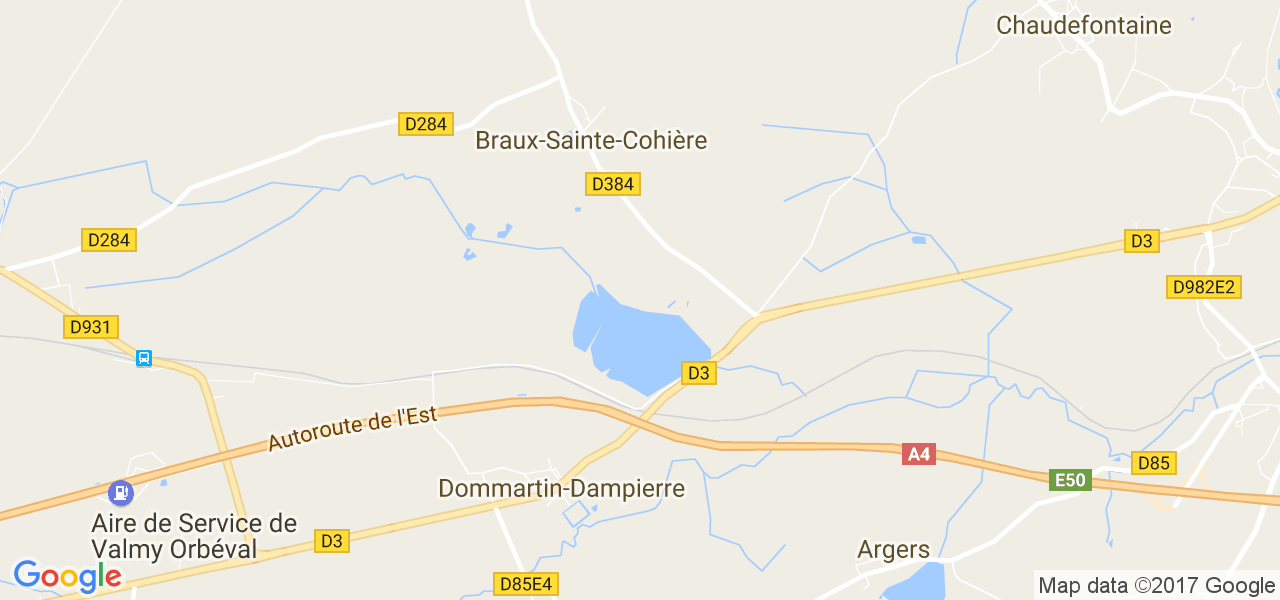 map de la ville de Braux-Sainte-Cohière