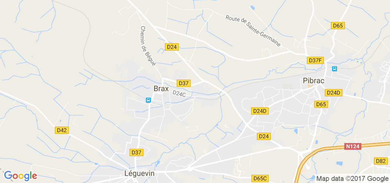 map de la ville de Brax