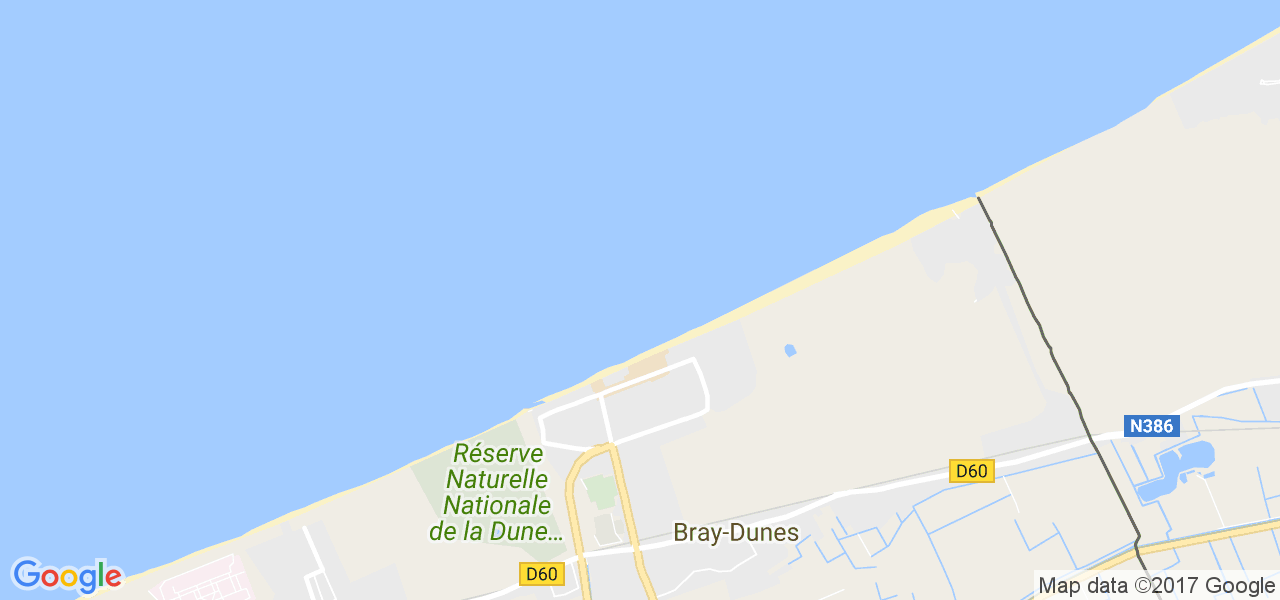 map de la ville de Bray-Dunes