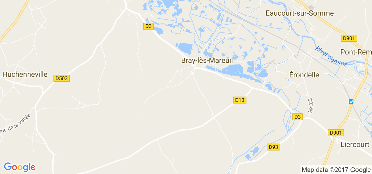 map de la ville de Bray-lès-Mareuil