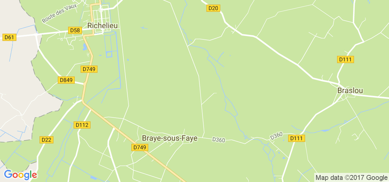 map de la ville de Braye-sous-Faye