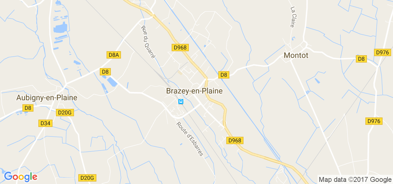 map de la ville de Brazey-en-Plaine