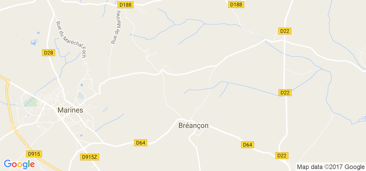 map de la ville de Bréançon