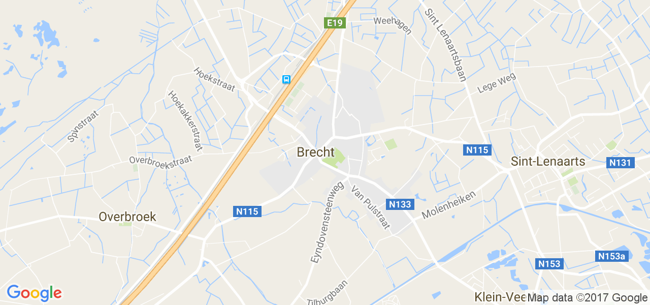 map de la ville de Brecht