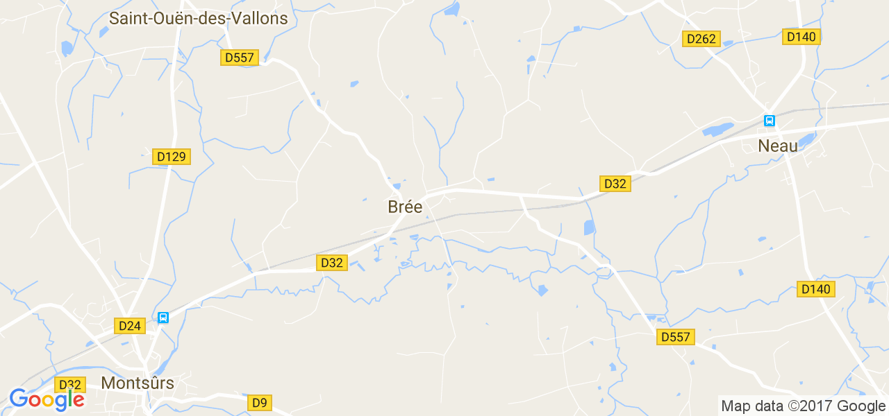 map de la ville de Brée