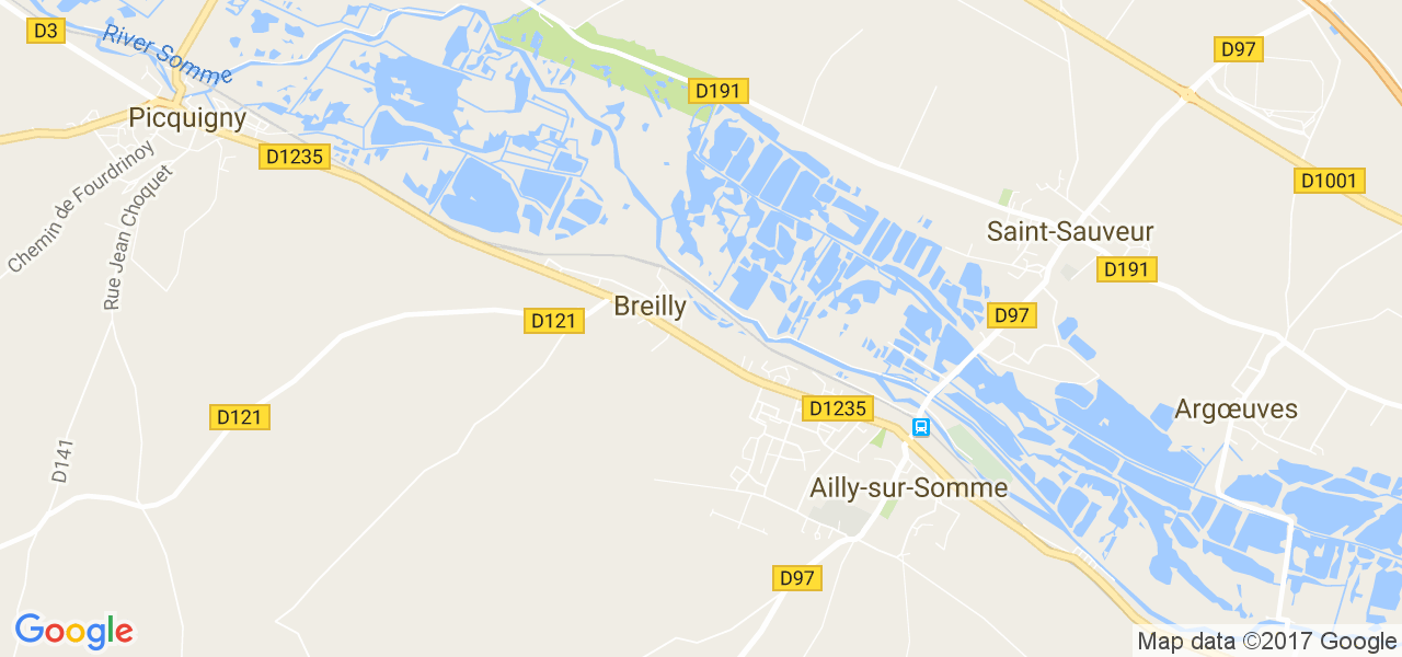 map de la ville de Breilly