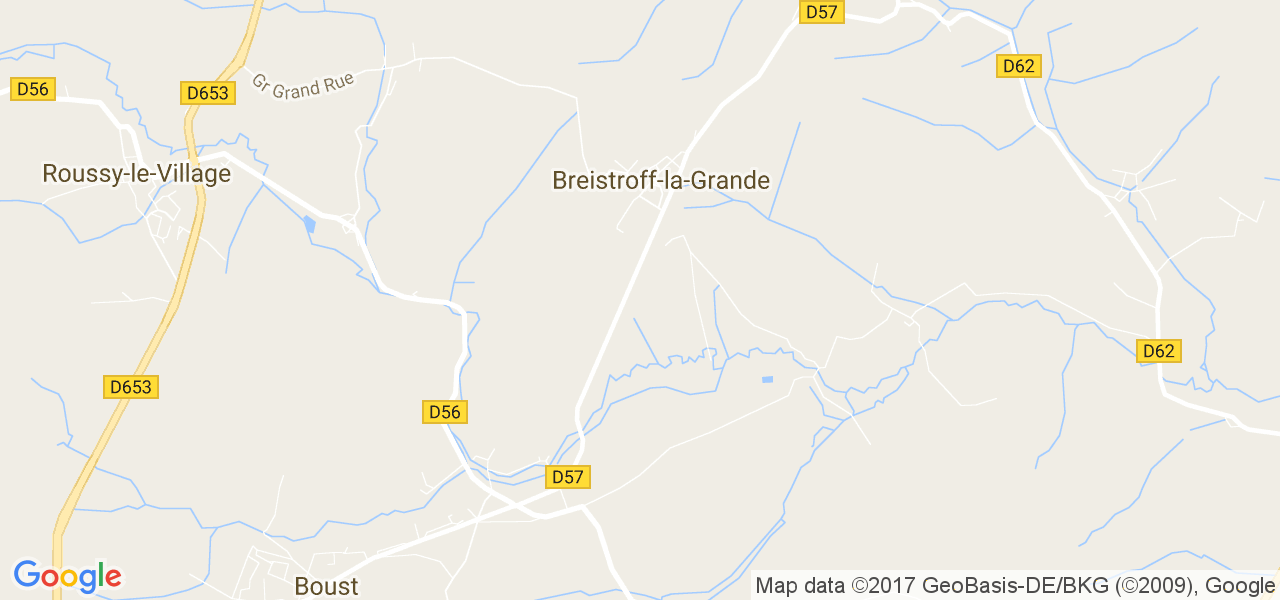 map de la ville de Breistroff-la-Grande