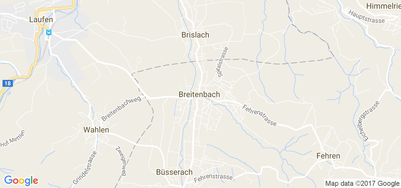 map de la ville de Breitenbach