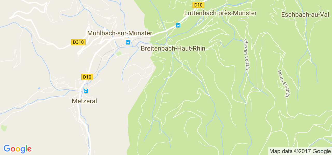 map de la ville de Breitenbach-Haut-Rhin