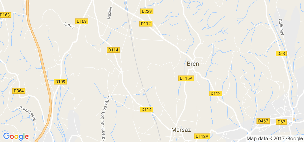 map de la ville de Bren