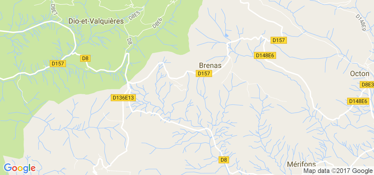 map de la ville de Brenas