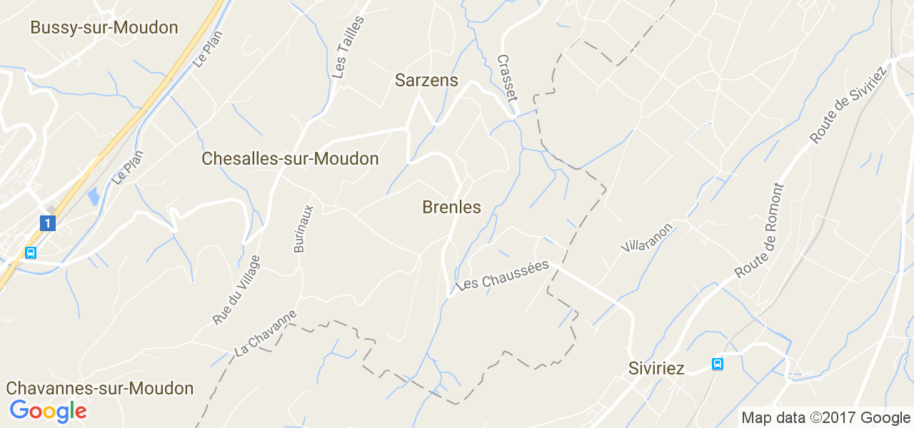 map de la ville de Brenles