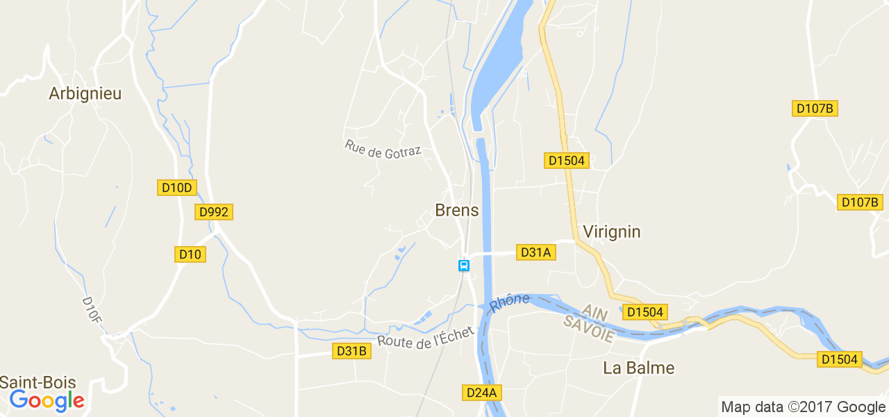 map de la ville de Brens