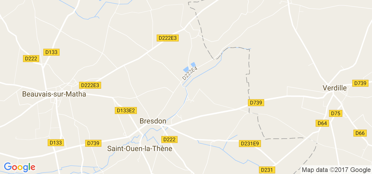 map de la ville de Bresdon