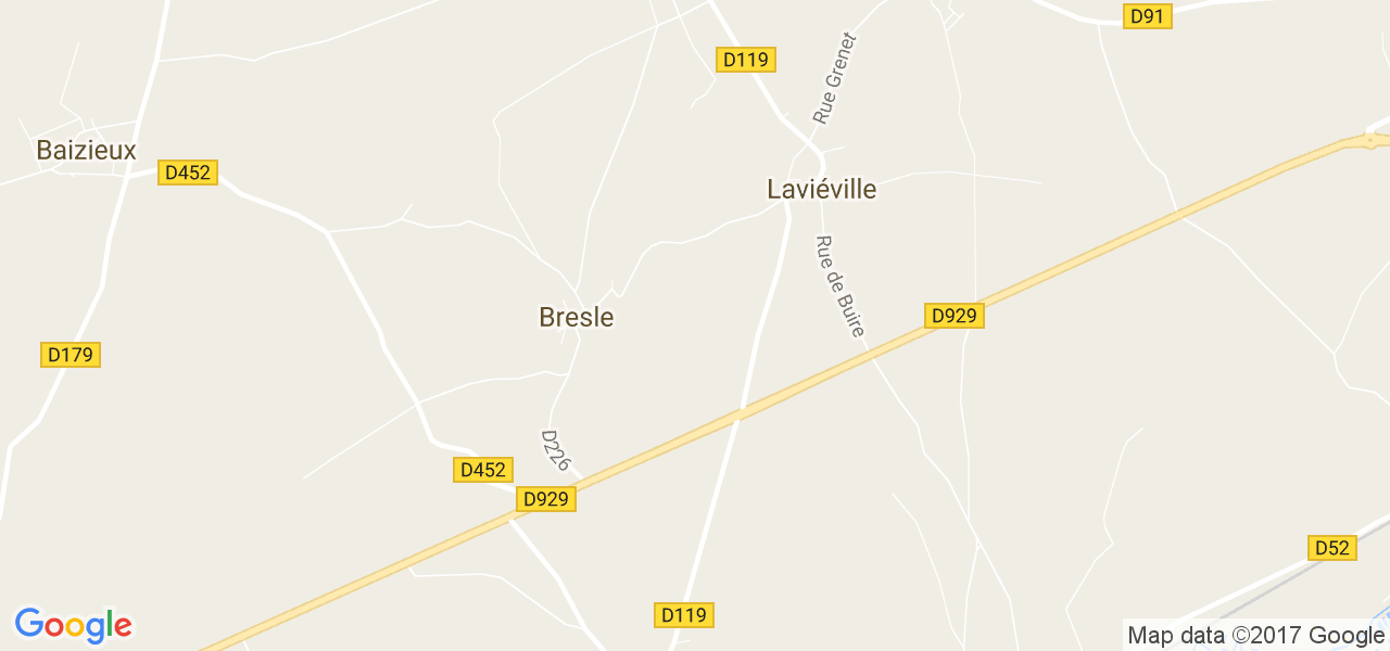 map de la ville de Bresle
