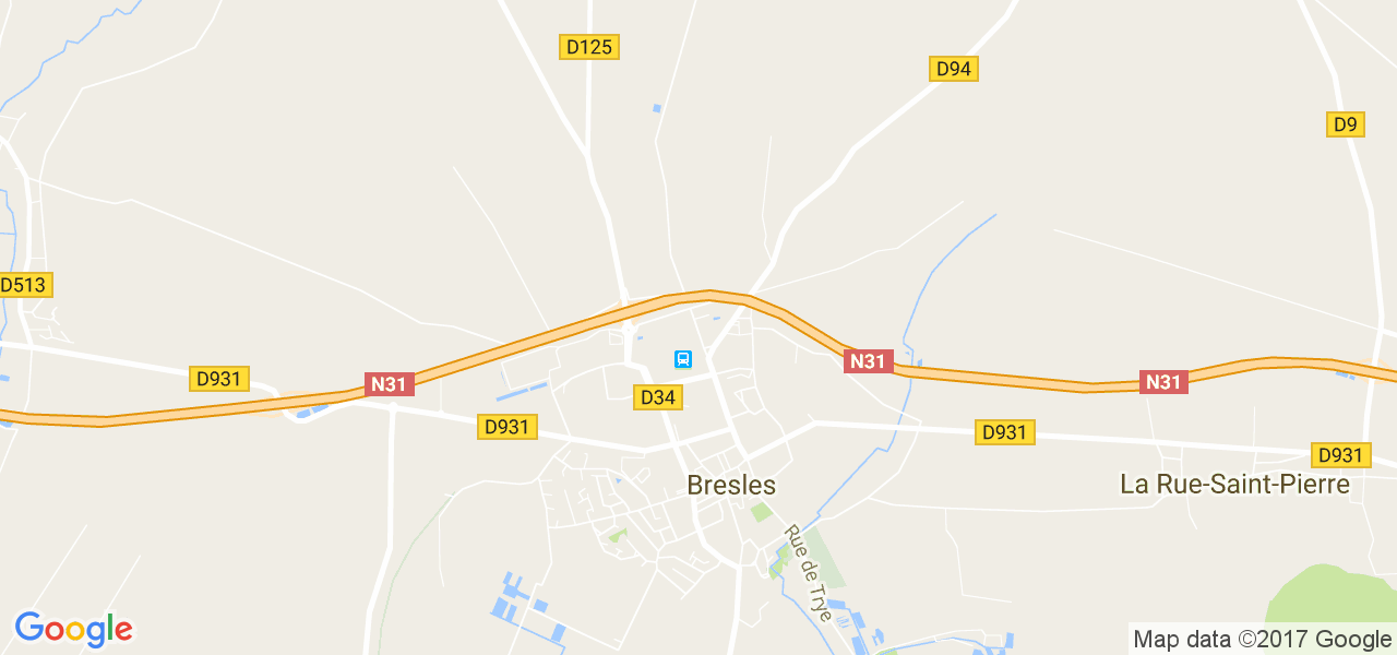 map de la ville de Bresles