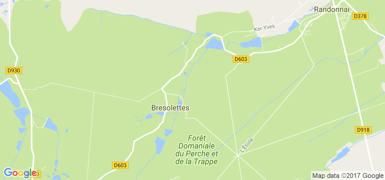 map de la ville de Bresolettes