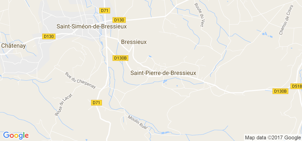 map de la ville de Bressieux