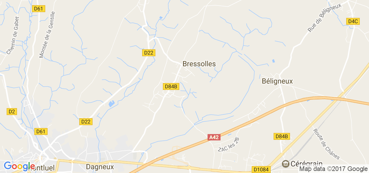 map de la ville de Bressolles