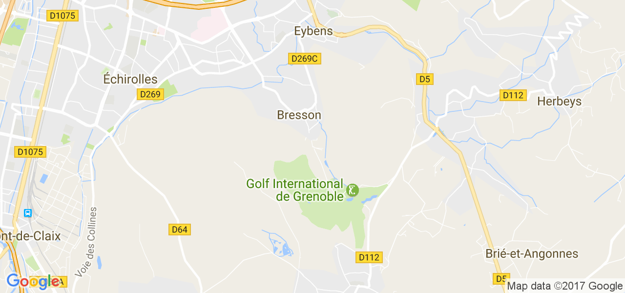 map de la ville de Bresson