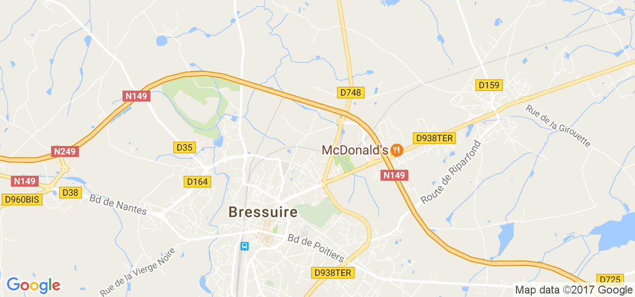 map de la ville de Bressuire