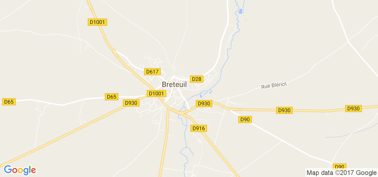 map de la ville de Breteuil