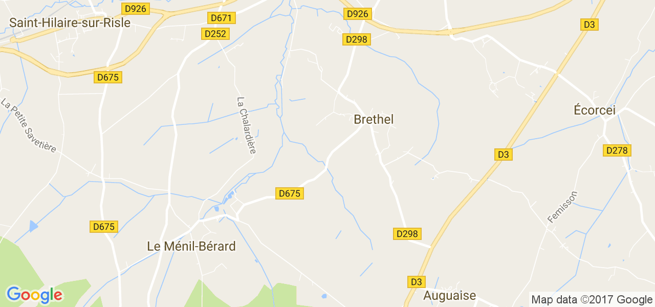 map de la ville de Brethel