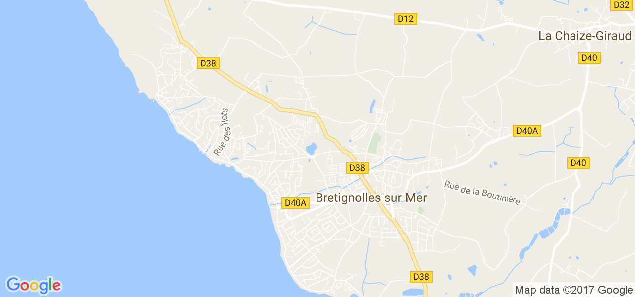 map de la ville de Bretignolles-sur-Mer