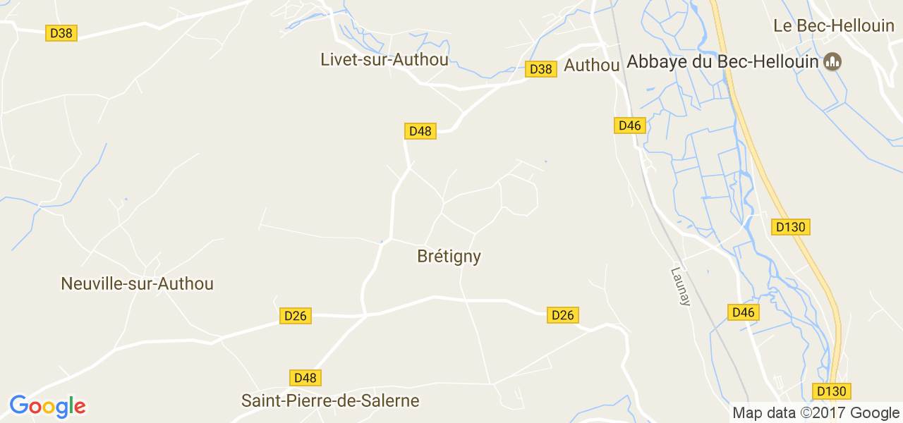 map de la ville de Bretigny