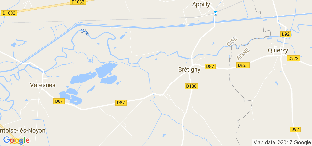 map de la ville de Bretigny