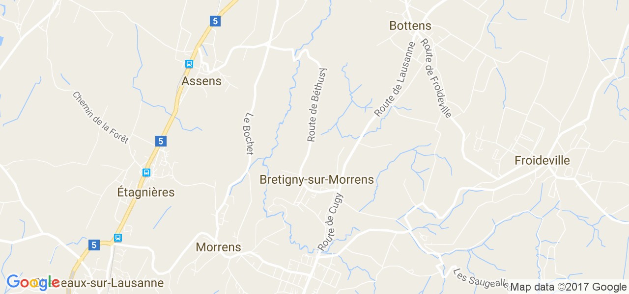 map de la ville de Bretigny-sur-Morrens