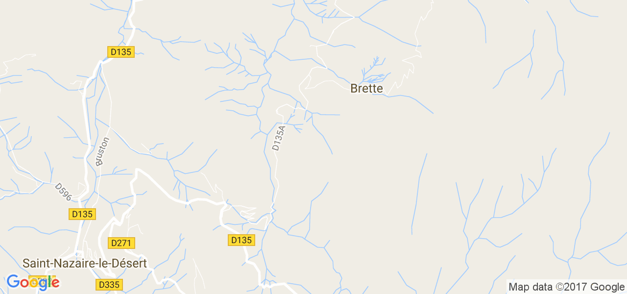 map de la ville de Brette