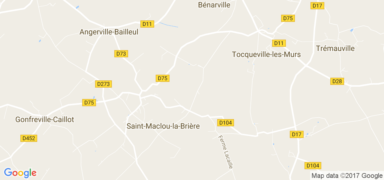 map de la ville de Bretteville