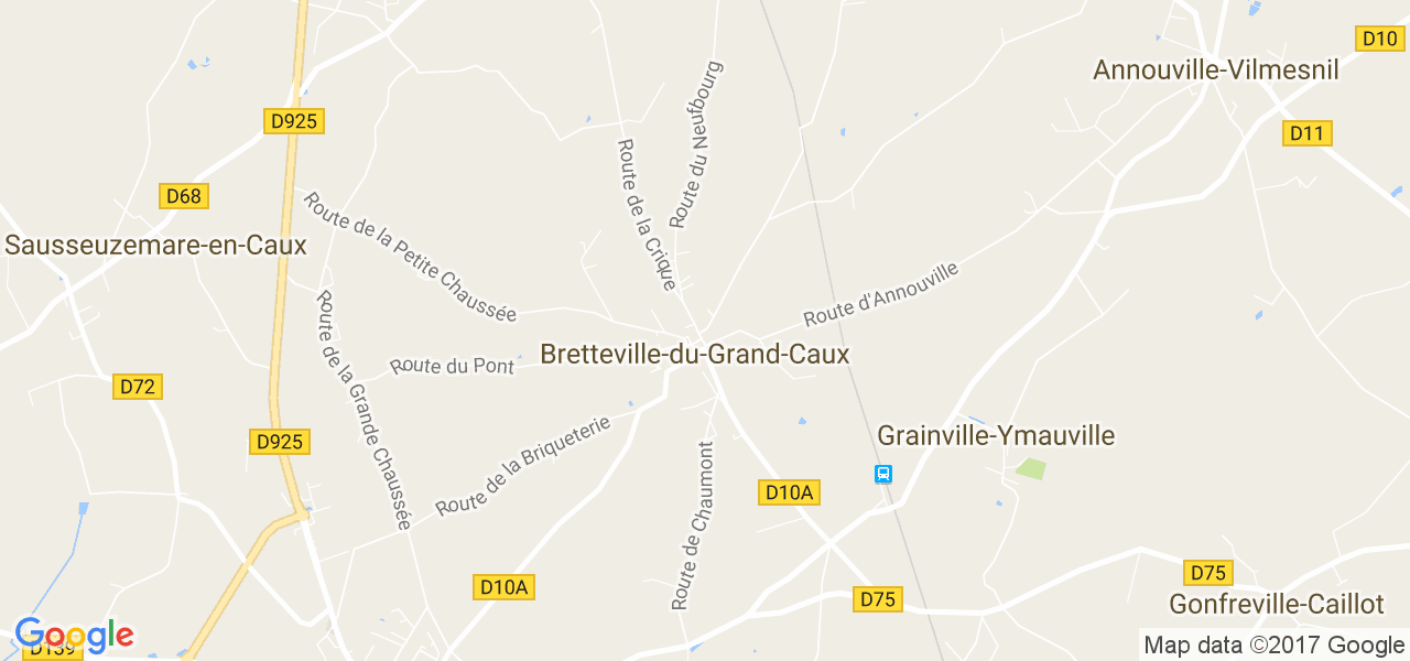 map de la ville de Bretteville-du-Grand-Caux