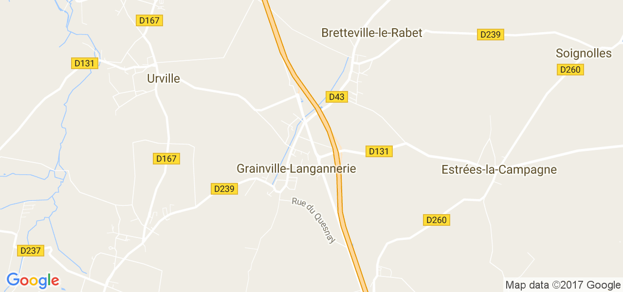 map de la ville de Bretteville-le-Rabet