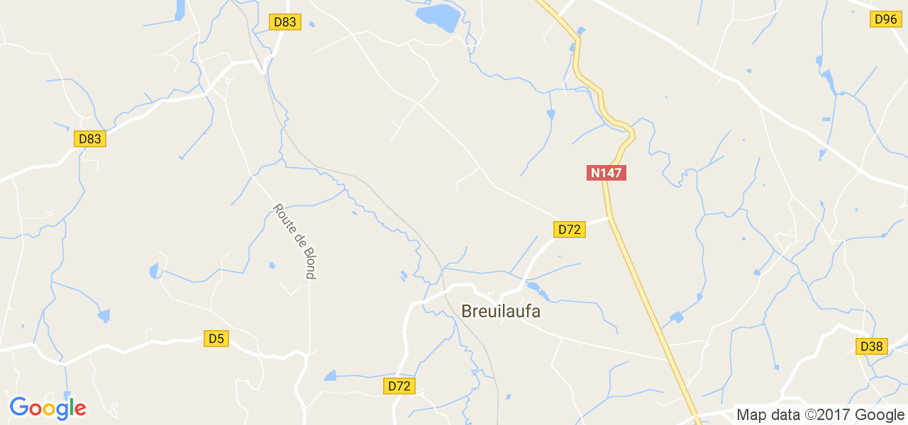 map de la ville de Breuilaufa