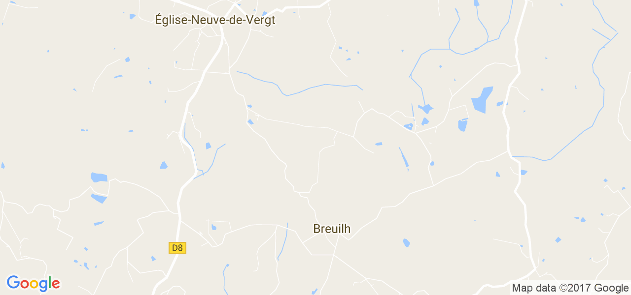 map de la ville de Breuilh