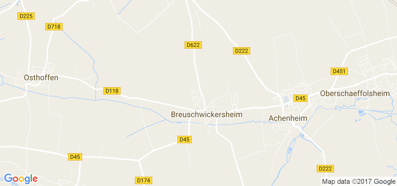 map de la ville de Breuschwickersheim