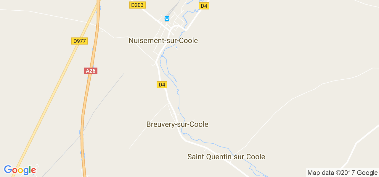 map de la ville de Breuvery-sur-Coole