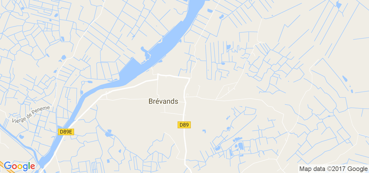 map de la ville de Brévands