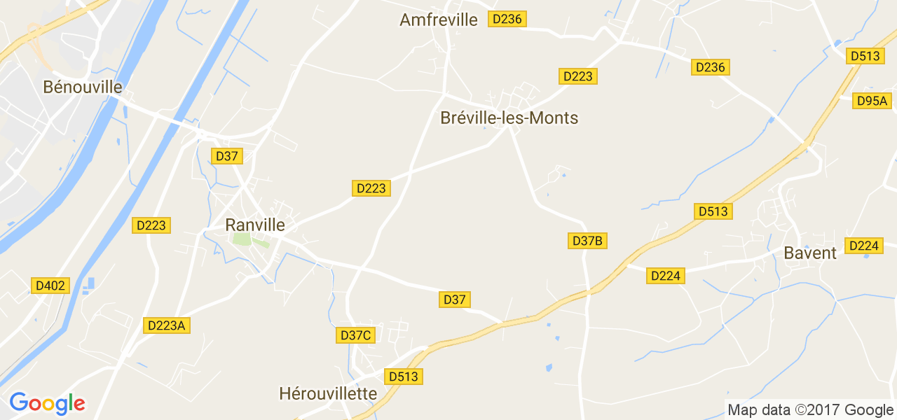 map de la ville de Bréville-les-Monts