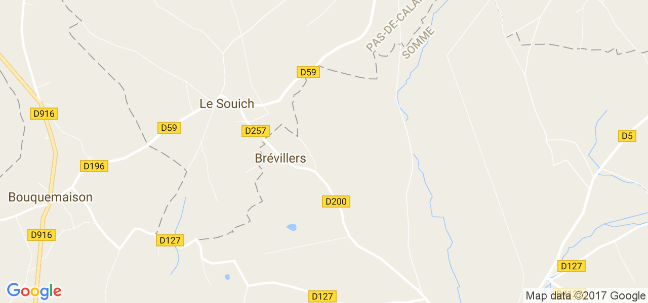 map de la ville de Brévillers