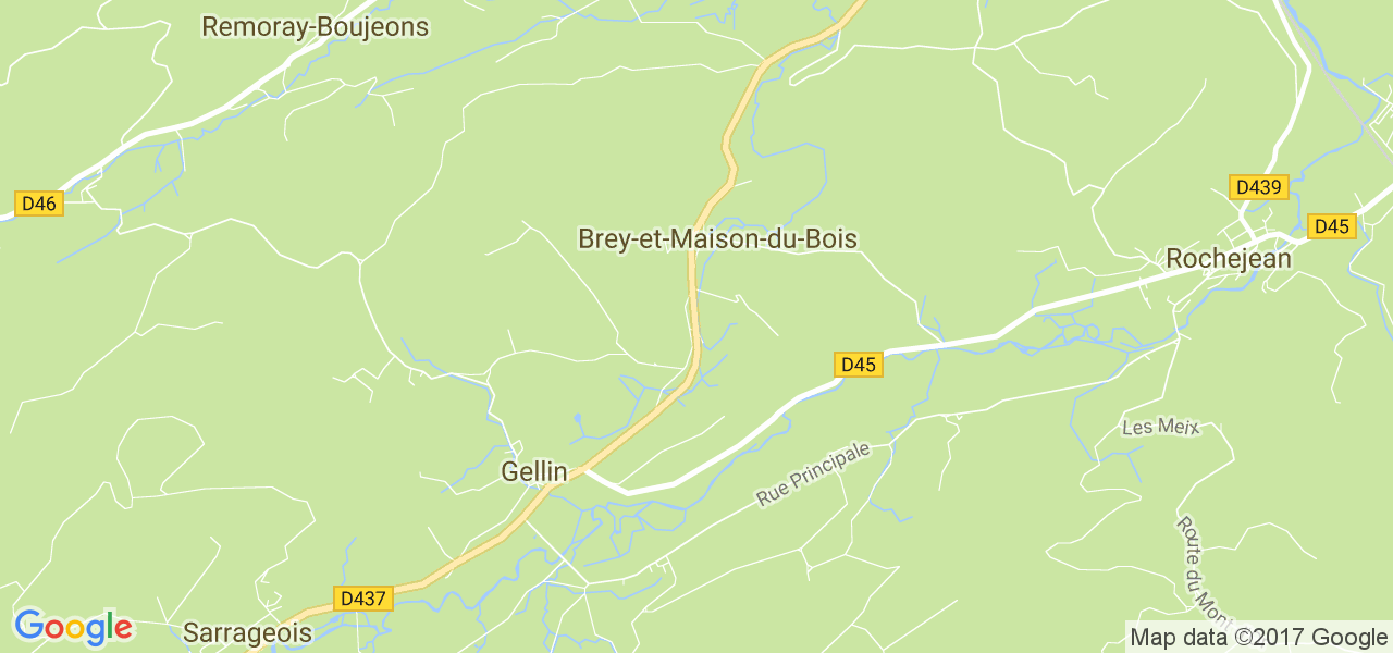 map de la ville de Brey-et-Maison-du-Bois