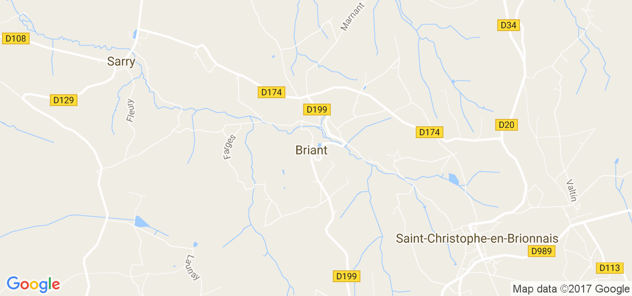 map de la ville de Briant