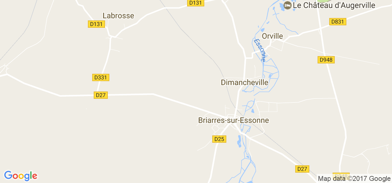 map de la ville de Briarres-sur-Essonne