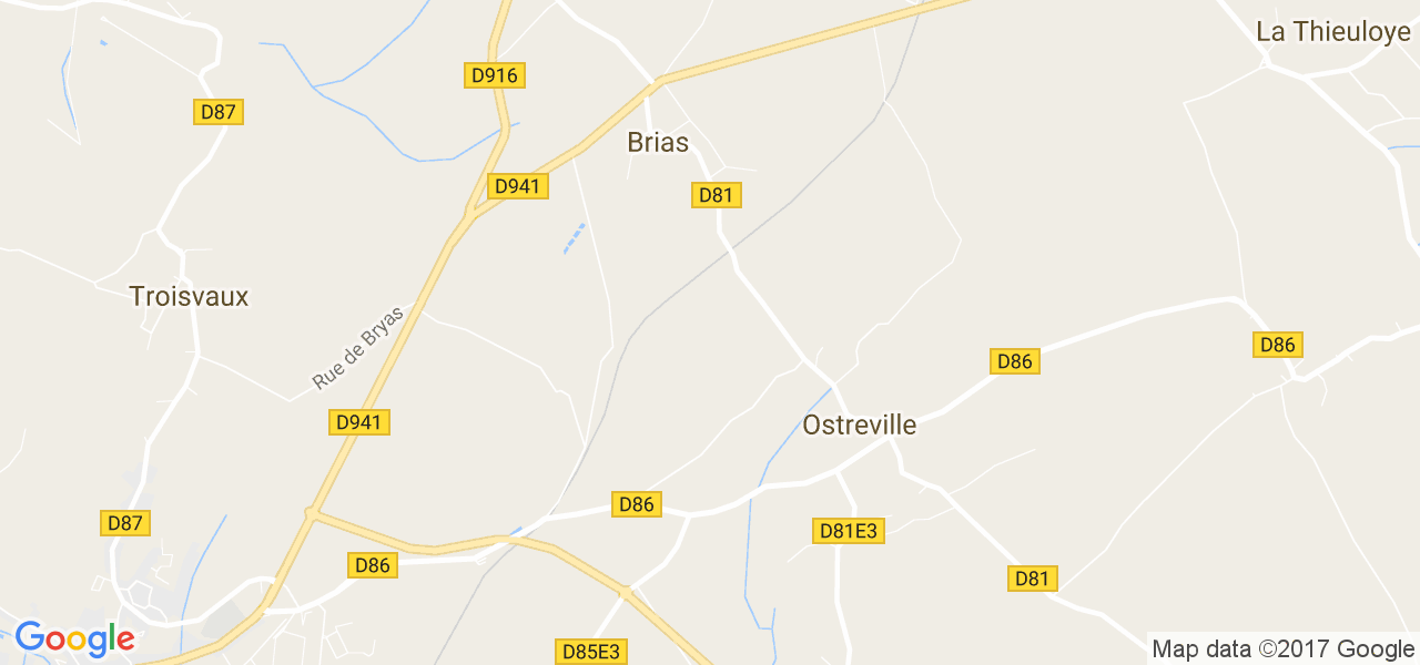 map de la ville de Brias